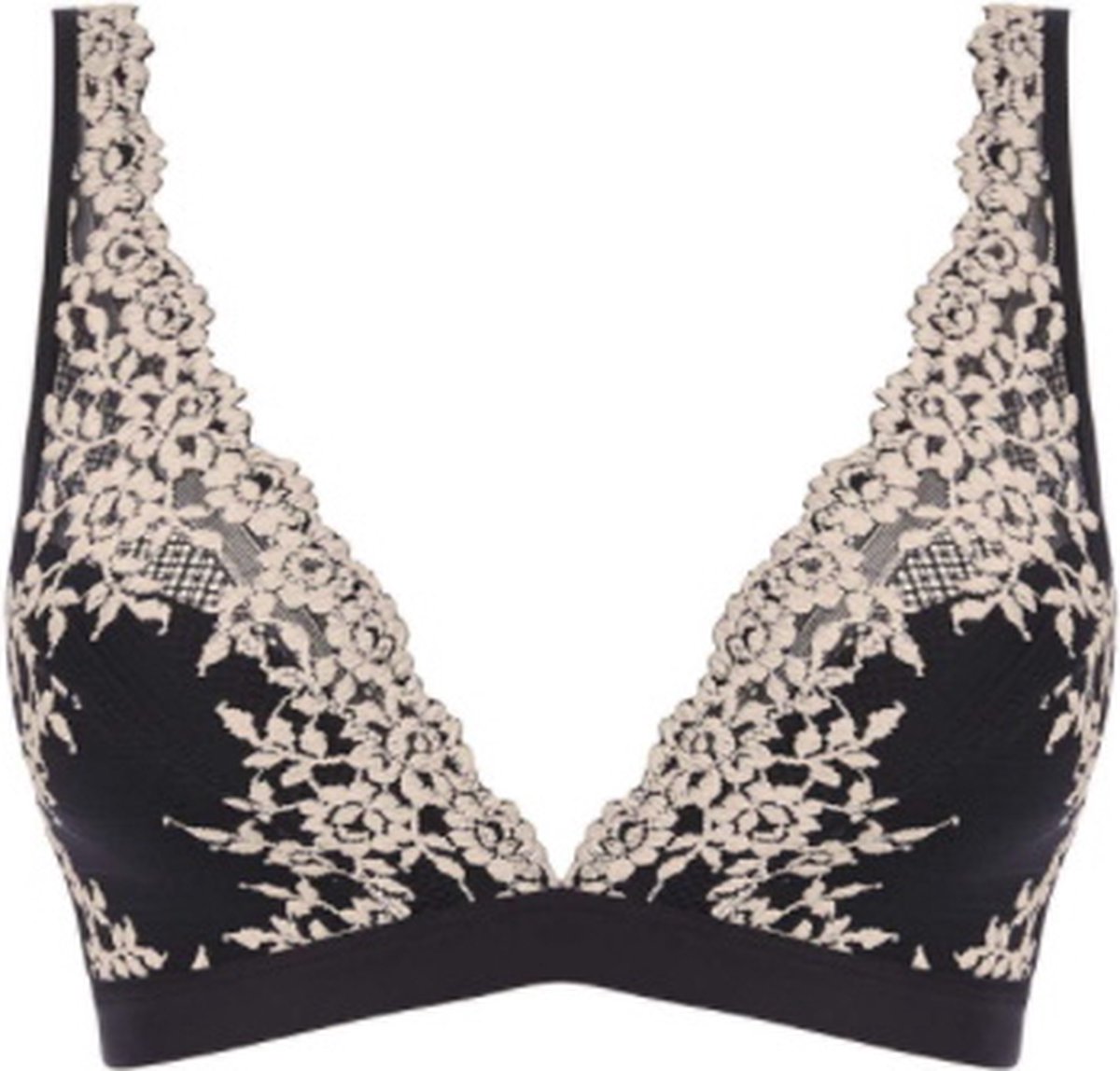 Wacoal EMBRACELACE- Dames Soft Cup Beha- BLACK ZWART/WIT