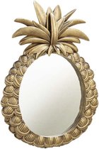 Luxe spiegel - ananas - goud - 47 cm - woondecoratie