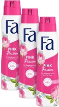 FA Pink Passion Deodorant Spray 3 x 150 ml