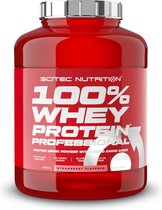 Scitec Nutrition - 100% Whey Protein Professional - With Extra Key Aminos and Digestive Enzymes - 2350 g - Aardbei - Strawberry