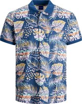 Jack & Jones Poloshirt Jorhazy Aop Polo Ss 12188294 Ensign Blue Mannen Maat - S