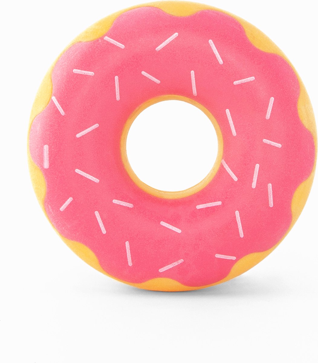 Zippy Paws ZP432 ZippyTuff Donutz - Strawberry - Speelgoed voor dieren - honden speelgoed – honden knuffel – honden speeltje – honden speelgoed knuffel - hondenspeelgoed piep - hondenspeelgoed bijten