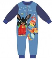 BING fleece onesie - blauw - Bing Bunny onesies / huispak / pyjama maat 104