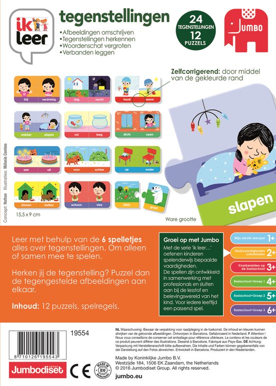 Jumbo - Ik Leer - Tegenstellingen - Educatief spel - Speelgoed vanaf 2 jaar