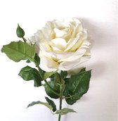 2x Rose White Yellow 66cm