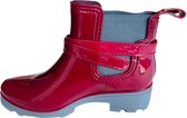 Trendy halfhoge laarzen - dames - rood - met 2 paar katoenen sokken maat 39