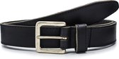 Aykon Heren Riem Leer / Broekriem - 35014 - Breedte 4 cm - Zwart - Lengte 105 cm