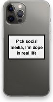 CaseCompany® - iPhone 12 Pro Max hoesje - I'm dope - Soft Case / Cover - Bescherming aan alle Kanten - Zijkanten Transparant - Bescherming Over de Schermrand - Back Cover