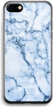 Case Company® - iPhone SE 2020 hoesje - Blauw marmer - Soft Case / Cover - Bescherming aan alle Kanten - Zijkanten Transparant - Bescherming Over de Schermrand - Back Cover