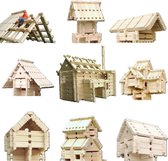 LOGO-BURG houten blokken - biologisch onbehandeld beuken - Duitse kwaliteit - educatief speelgoed