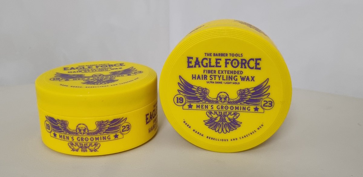 Eagle Force - Hair Styling Wax - Fiber Extended - Ultra Shine Light Hold - 2x150 ml