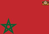 Partychimp Marrokaanse Vlag Marrokko - 90x150 Cm - Polyester - Rood/groen