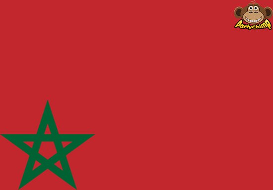 Drapeau Pays Partychimp Maroc 150 Cm Polyester Rouge / Vert | bol.com