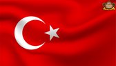 Drapeau Pays Partychimp Turquie 150 Cm Polyester Rouge / Blanc