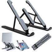 Laptop standaard - Universeel - Ergonomisch - Kunststof -Verstelbaar - Opvouwbaar - Tablet Standaard - Laptop Houder - 6 standaarden verstelbaar