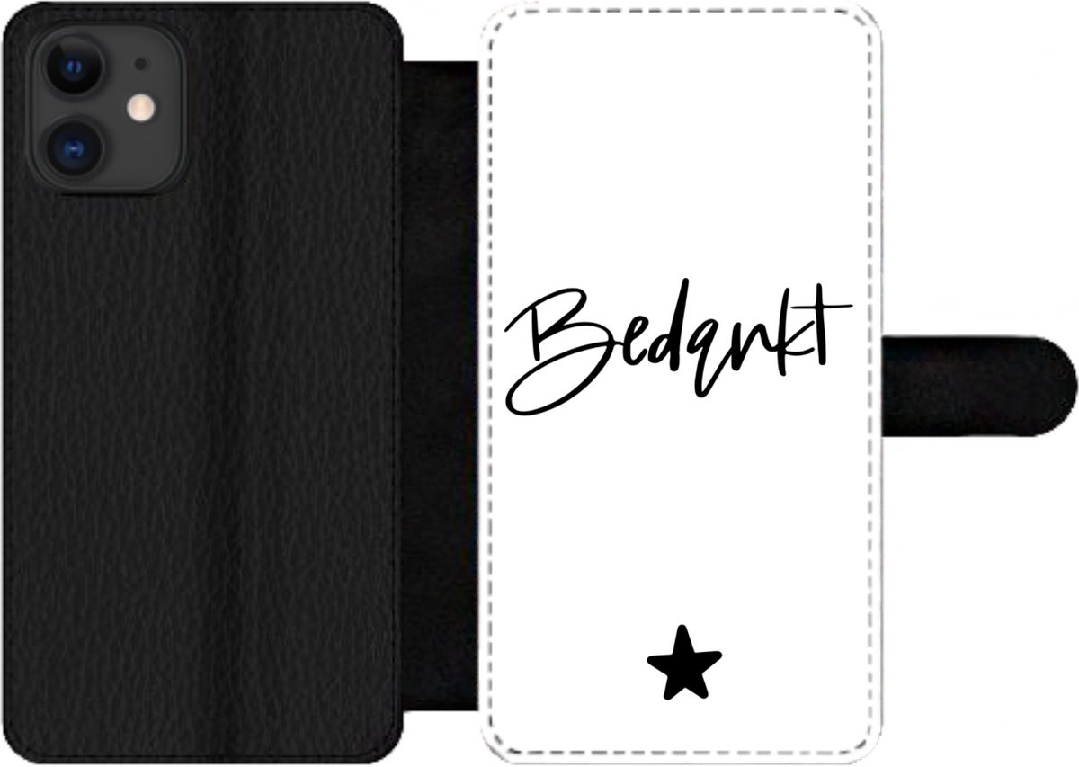 Telefoonhoesje Geschikt voor iPhone 12 Pro telefoonhoesje - Spreuken - Collega - Bedankt - Quotes - Met vakjes - Wallet case met magneetsluiting