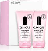 Clinique Full Size All About Clean Rinse-Off Foaming Cleanser Set 2st x 150 ml