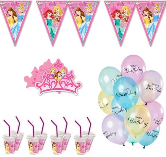 klein Berg Vesuvius gebouw Disney Prinsessen Verjaardag | Disney Prinsessen| Prinsessen set | Slinger  | Ballonnen... | bol.com