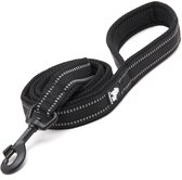 BrightWise® Ultra Zachte Hondenriem - Reflecterend - Looplijn - Trainingslijn Hond - 2 meter - M - Zwart