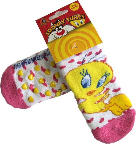 Tweety - Baby anti slip sokken - 2 paar - 0 tot 6 Maanden | bol.com