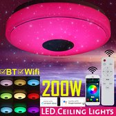 Plafondlamp - led-plafondlamp - 100W RGB -met bluetooth-luidspreker - met afstandsbediening en app-bediening -wit