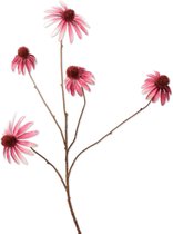 Viv! Home Luxuries Rudbeckia - kunstbloem - 2 stuks - roze wit - 79cm - topkwaliteit