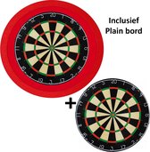 Dragon Darts - TCB X-Ray 3.0 Luxe - dartbord verlichting - surround - inclusief Dragon Darts Plain - dartbord - rood