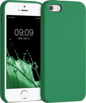kwmobile telefoonhoesje voor Apple iPhone SE (1.Gen 2016) / 5 / 5S - Hoesje met siliconen coating - Smartphone case in elfengroen