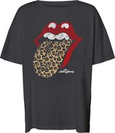 Noisy may T-shirt Nmida S/s Rolling Stones Tshirt 27019471 Obsidian/with Leo Dames Maat - M