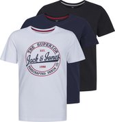 JACK & JONES JUNIOR JJBRAT SHIRT 2PK JNR Jongens T-Shirt  - Maat 128