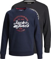 JACK & JONES JUNIOR JJBRAT SWEAT CREW NECK 2PK JNR Jongens T-Shirt  - Maat 128