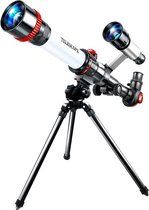 Lavazo Telescoop - Sterrenkijker - Astronomie - 3 Lenzen - Astrologie - Sterrenkunde - Wit/rood