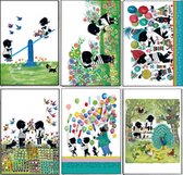 6 Kinderwenskaarten - Ansichtkaarten kind - 10 x 10,5cm - 6 kaarten in een mapje - Gratis verzonden