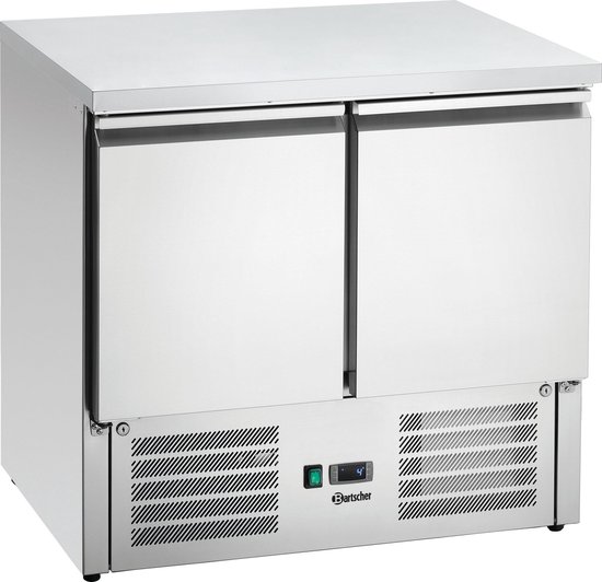 Bartscher Mini-koelwerkbank 900T2 - 260L - 2 Deuren - 0°C/+10°C - Geforceerd - 900x700x880mm