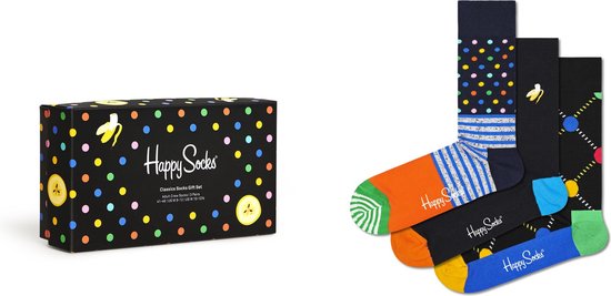 Happy Socks Classic Socks Gift Set (3-pack) - Unisex - Maat: 41 - 46 | bol