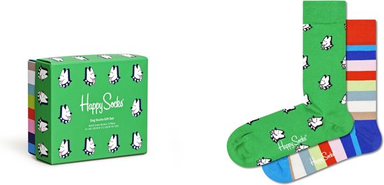 Happy Socks XDOS02-7300 Dog Socks Gift Set 2-Pack - maat 41-46