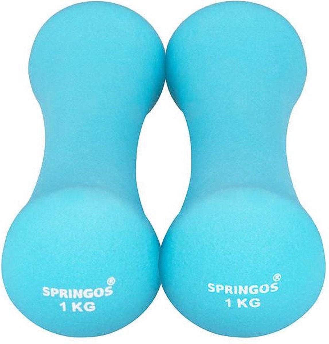 Springos Dumbbell Set | 2x 1 kg | Blauw
