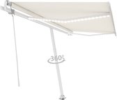 Everest Luifel automatisch met LED en windsensor 450x350 cm crèmekleur