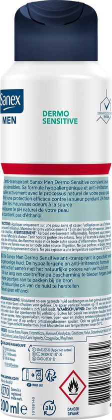 Sanex Men Sensitive Deodorant Anti-Transpirant Spray 6 x 200ml - Voordeelverpakking - Sanex