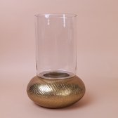 Diga Colmore Kaarsenhouder Glas Goud Ø20 x 26 cm