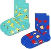 Happy Socks KFRU02-6300 Kids Fruit Socks 2-pack - maat 2-3Y