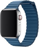 Devia Apple Watch Leren Loop Strap Voor Apple Watch Series 1/2/3/4/5/6/7/SE 42/44mm Blauw - 325199