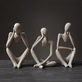 Artick The Three Thinkers - Abstract Beeld - Woondecoratie - De Drie Denkers - 3 Stuks
