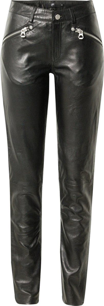 Gipsy Zipa Dames Lederen broeken - zwart - M