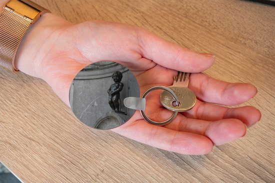 Porte-clés - Mannekn pis à Bruxelles - Plastique - Rond