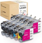 Ink cartridges compatibel Brother LC223 LC223XL Multipack voor Brother MFC-J5620DW MFC-J5320DW MFC-J5720DW DCP-J562DW MFC-J4420DW DCP-J4120DW MFC-J4620DW J480DW