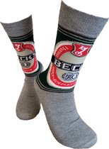Verjaardag cadeau - Becks Bier - Grappige sokken - Schildpadsokken - Leuke sokken - Vrolijke sokken - Luckyday Socks - Cadeau sokken - Socks waar je Happy van wordt - Maat 37-42