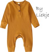 By Liekje - Baby kleding - Playsuit - Lange mouw - Okergeel