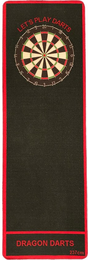 Dragon Darts – tapis de fléchettes – noir-rouge Original – tapis de  fléchettes – tapis
