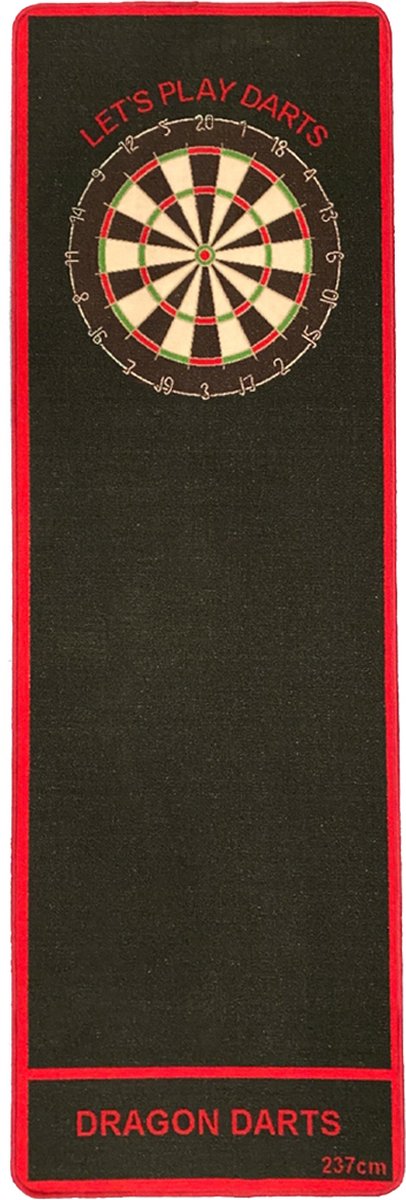 Dragon Darts - dartmat - zwart-rood Original - dart mat - dartmatten